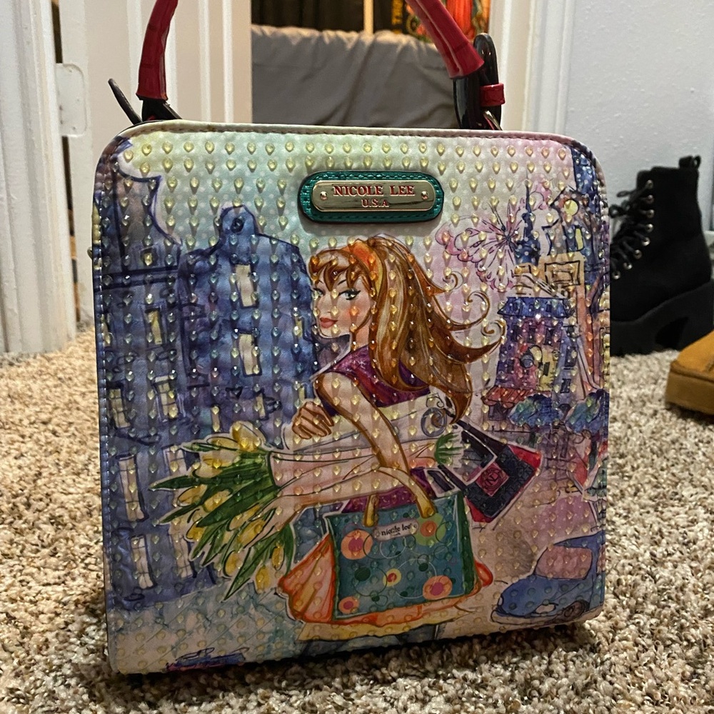 Nicole Lee Artistic Multicolor Shoulder Bag